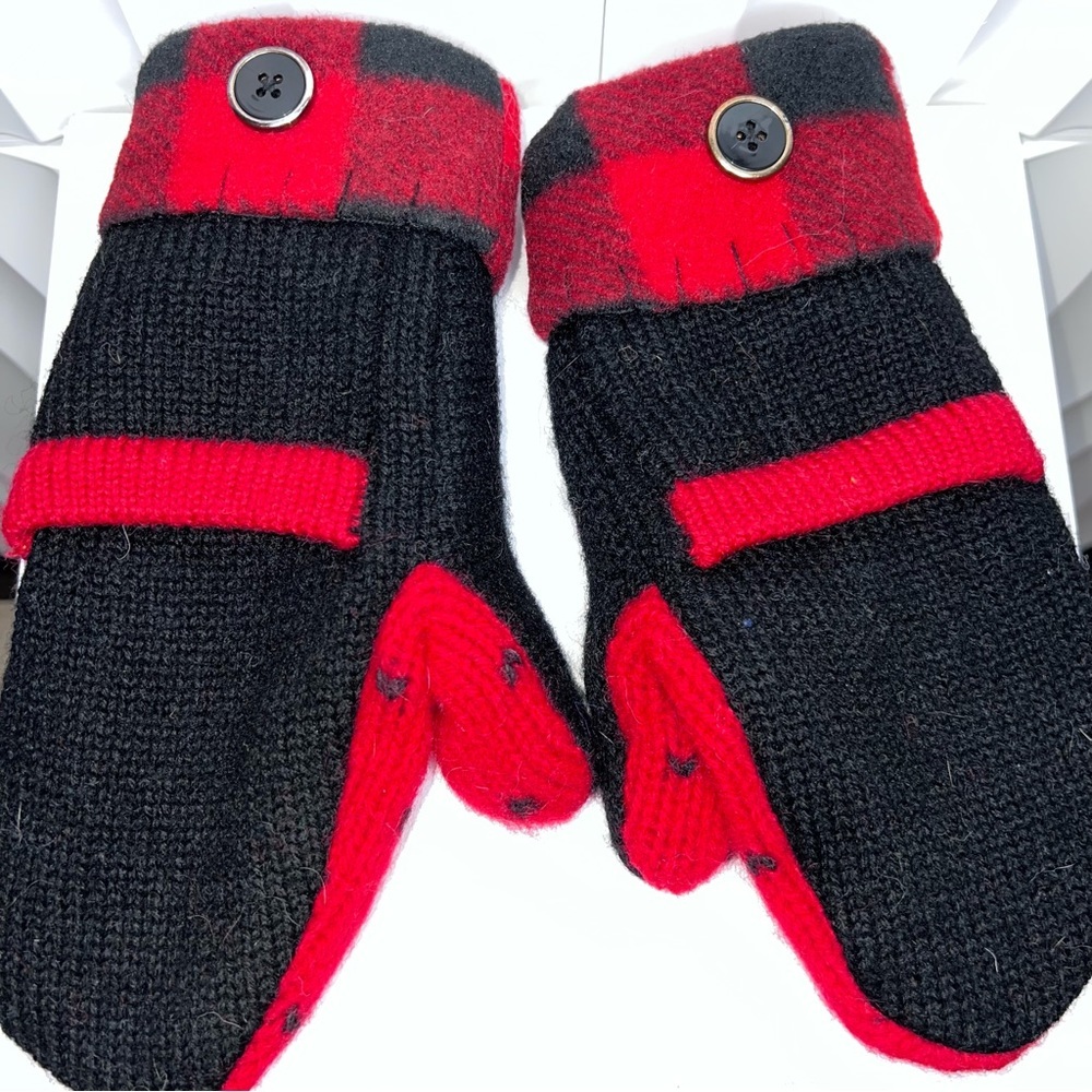 Handmade Wool Fleece Lined Mittens